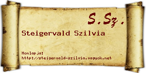 Steigervald Szilvia névjegykártya