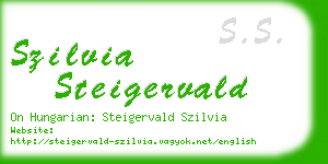 szilvia steigervald business card